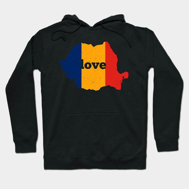 Romania Flag I Love Romania Hoodie by swissles